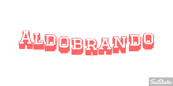 Aldobrando Effetto testo