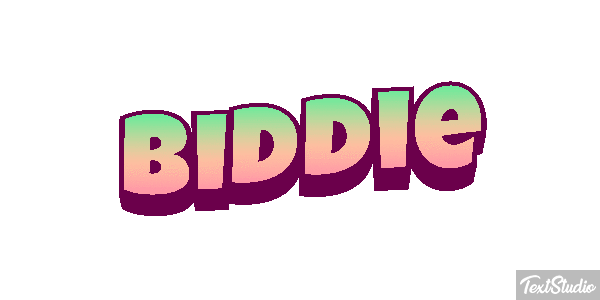 Biddie Text effect