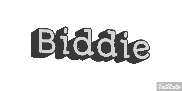 Biddie Text effect