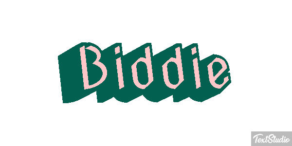 Biddie Text effect