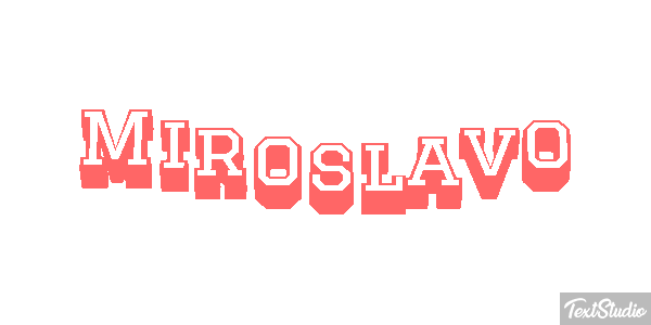 Miroslavo Effet de texte