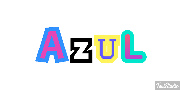 Azul Efeito do texto