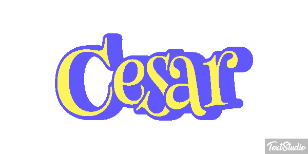 Cesar Text effect
