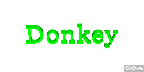 Donkey Effetto testo