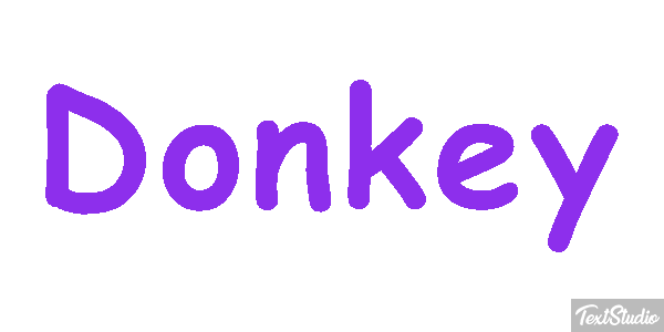 Donkey Effetto testo