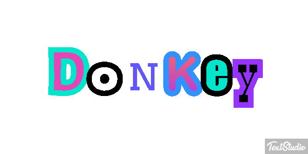 Donkey Effetto testo