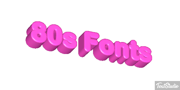 80s Fonts Text effect