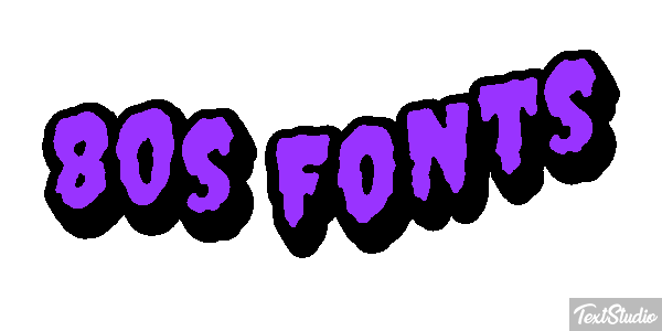 80s Fonts Text effect