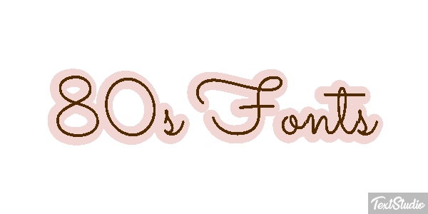 80s Fonts Text effect