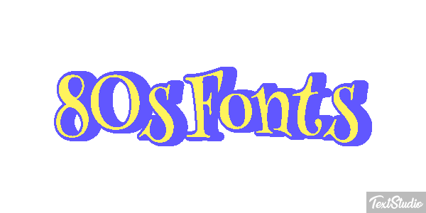 80s Fonts Text effect