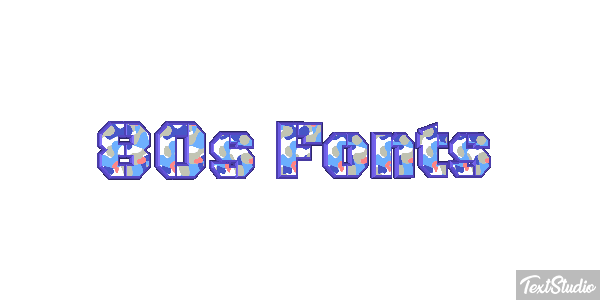 80s Fonts Text effect