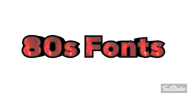 80s Fonts Text effect
