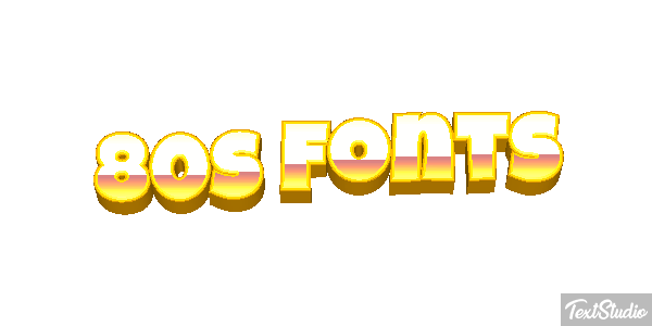 80s Fonts Text effect
