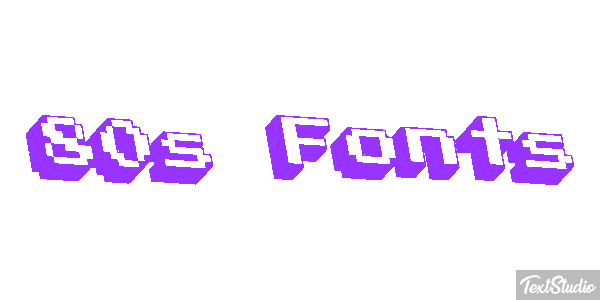 80s Fonts Text effect