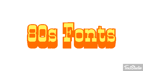 80s Fonts Text effect