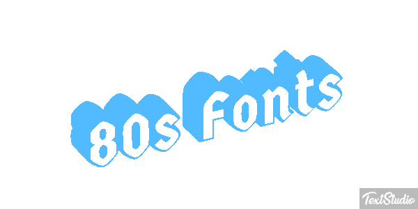 80s Fonts Text effect