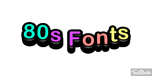 80s Fonts Text effect