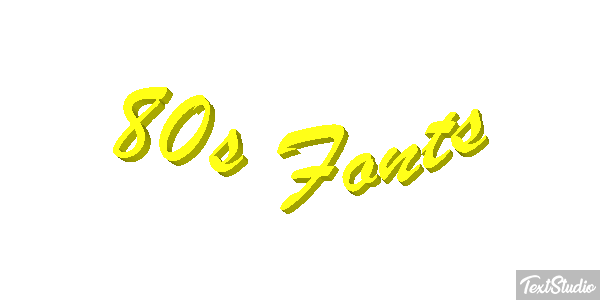 80s Fonts Text effect