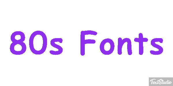 80s Fonts Text effect