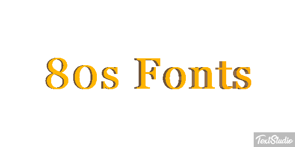 80s Fonts Text effect