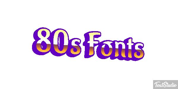 80s Fonts Text effect
