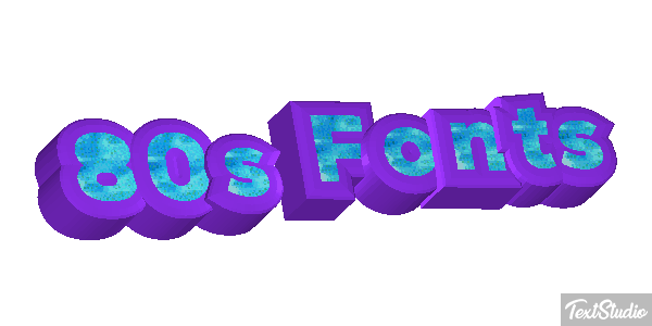 80s Fonts Text effect