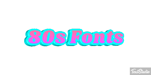 80s Fonts Text effect
