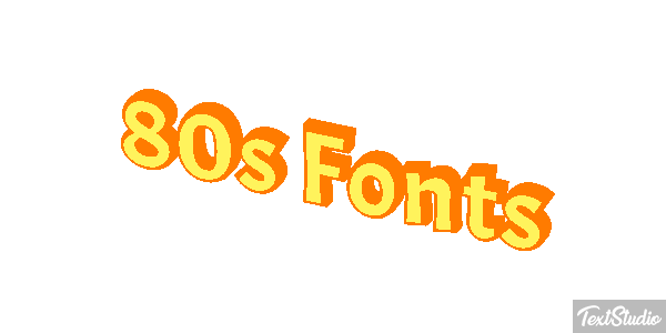 80s Fonts Text effect