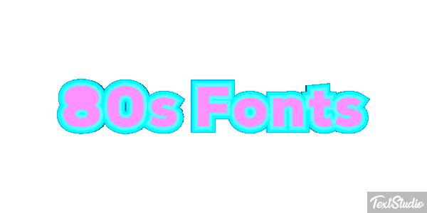 80s Fonts Text effect