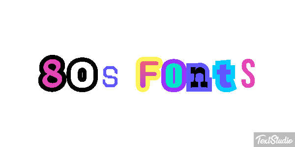 80s Fonts Text effect