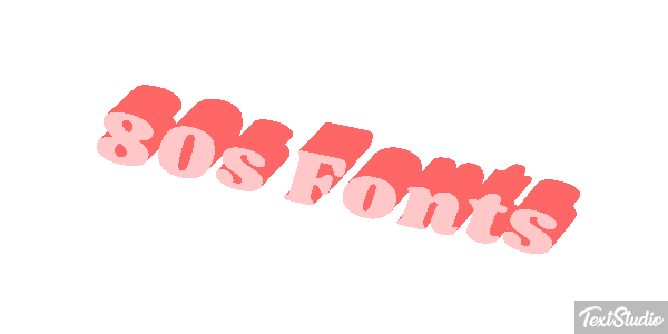 80s Fonts Text effect