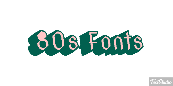 80s Fonts Text effect