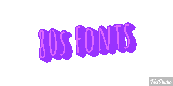 80s Fonts Text effect