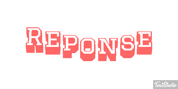 Réponse Text effect