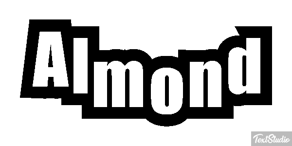 Almond Text effect