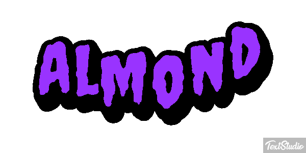 Almond Text effect