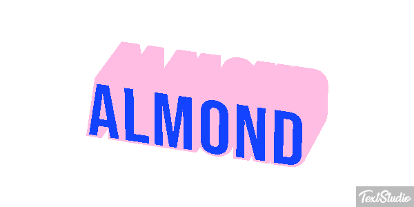 Almond Text effect