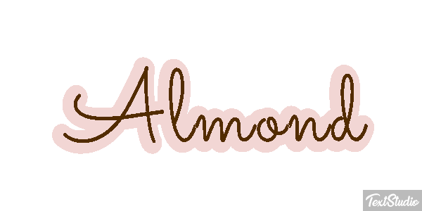 Almond Text effect
