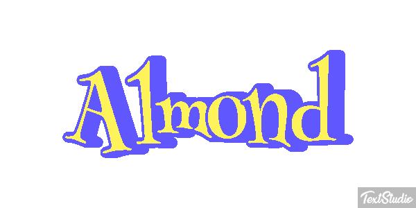 Almond Text effect
