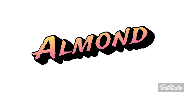 Almond Text effect