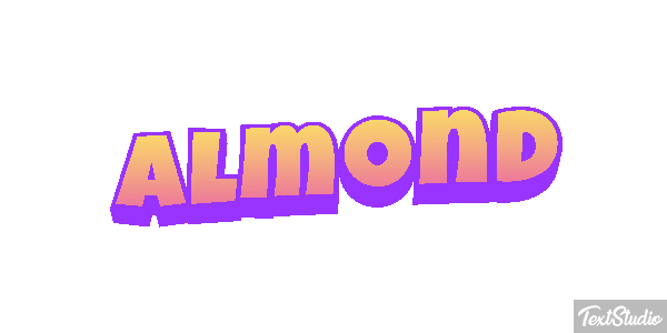 Almond Text effect