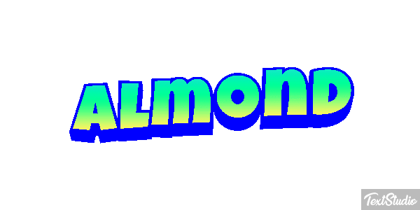 Almond Text effect