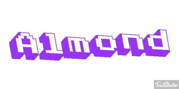 Almond Text effect