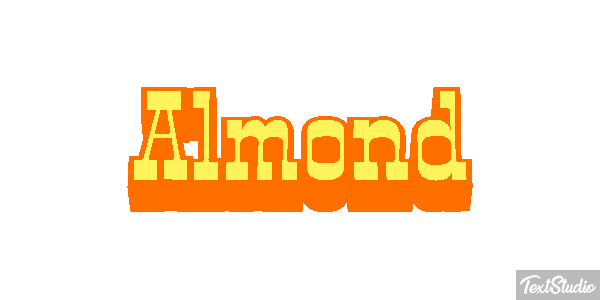Almond Text effect