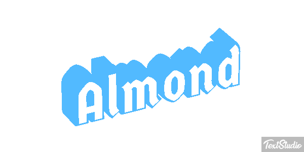 Almond Text effect