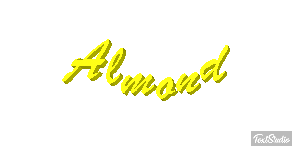 Almond Text effect