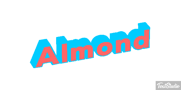Almond Text effect