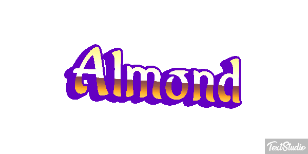 Almond Text effect