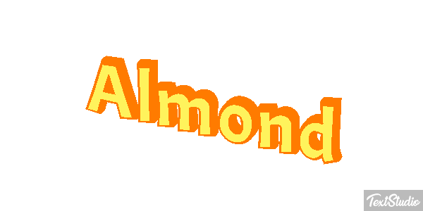 Almond Text effect