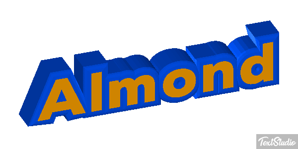 Almond Text effect